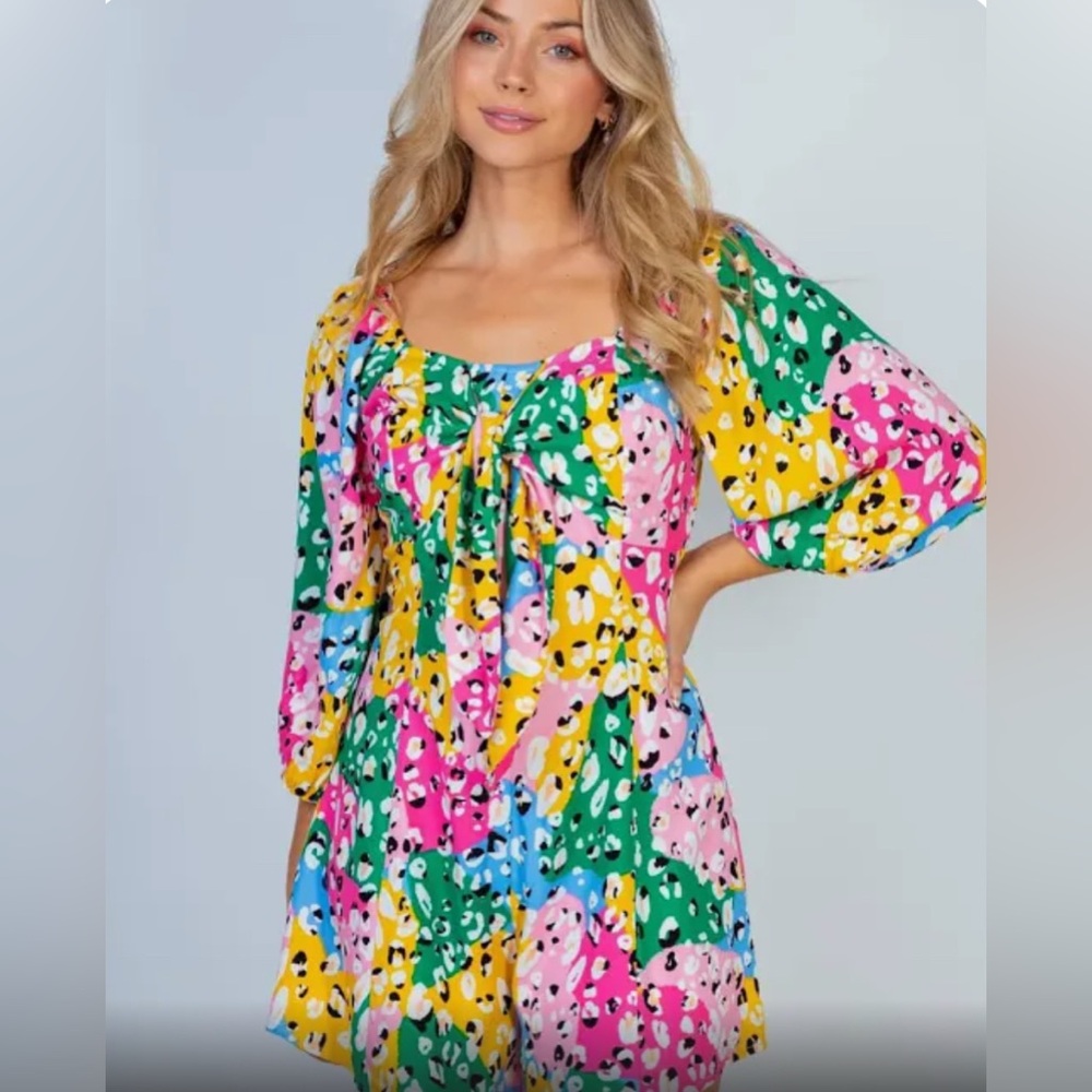 White Birch Colorful Cheetah Romper